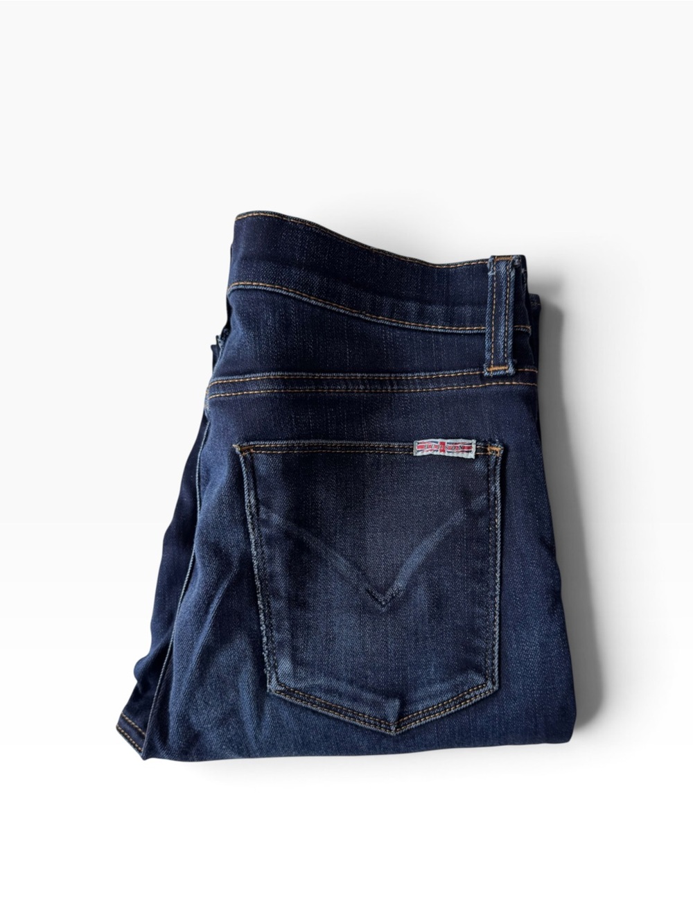 Hudson Nico Mid Rise Super Skinny Stretch Jeans Dark Wash